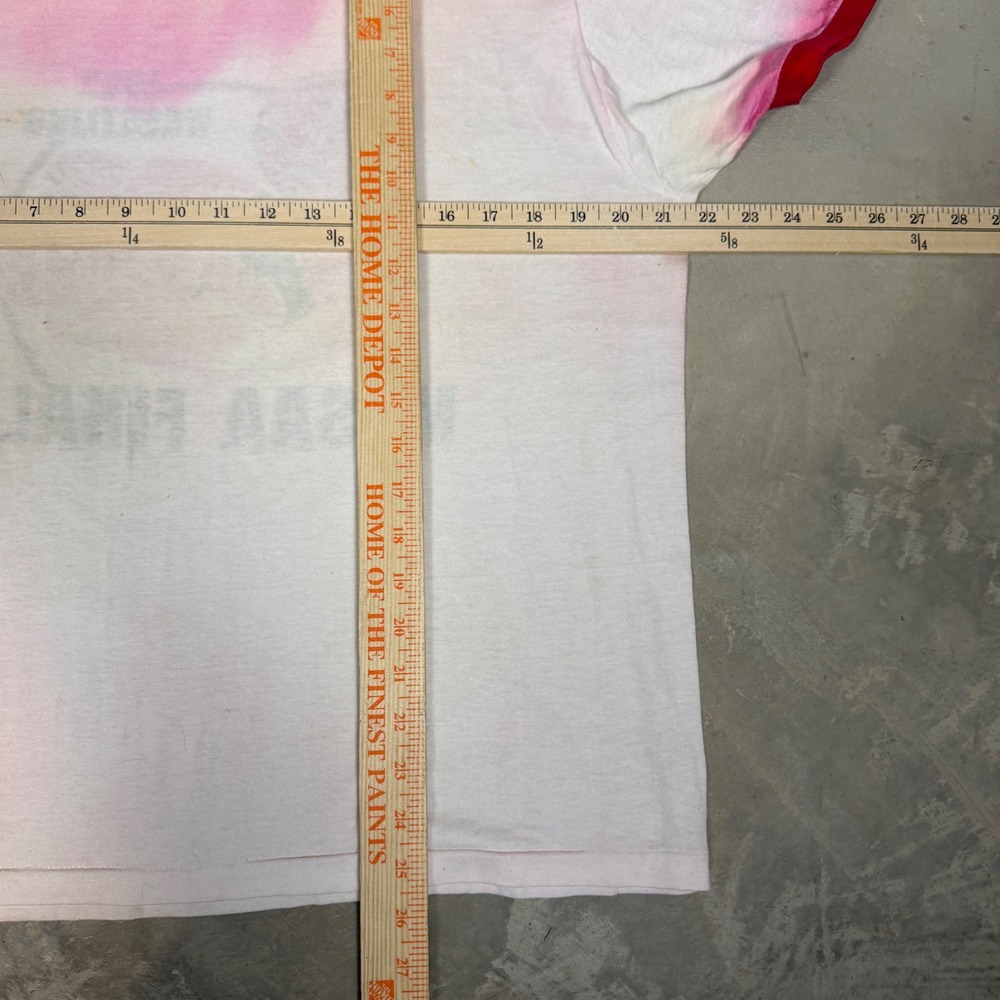 Vintage 1987 Champion MHSAA Wrestling tye dye Ringer T-Shirt XL Pink White 80s - Picture 7 of 7